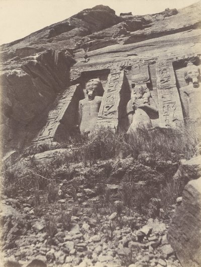 Ibsamboul. Speos di Hathor, parte sinistra della facciata da John Beasly Greene